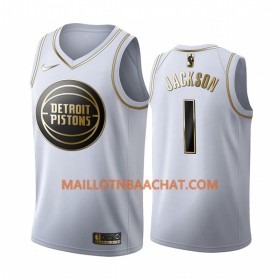 Maillot NBA Detroit Pistons Reggie Jackson 1 Nike 2019-20 Blanc Golden Edition Swingman - Homme